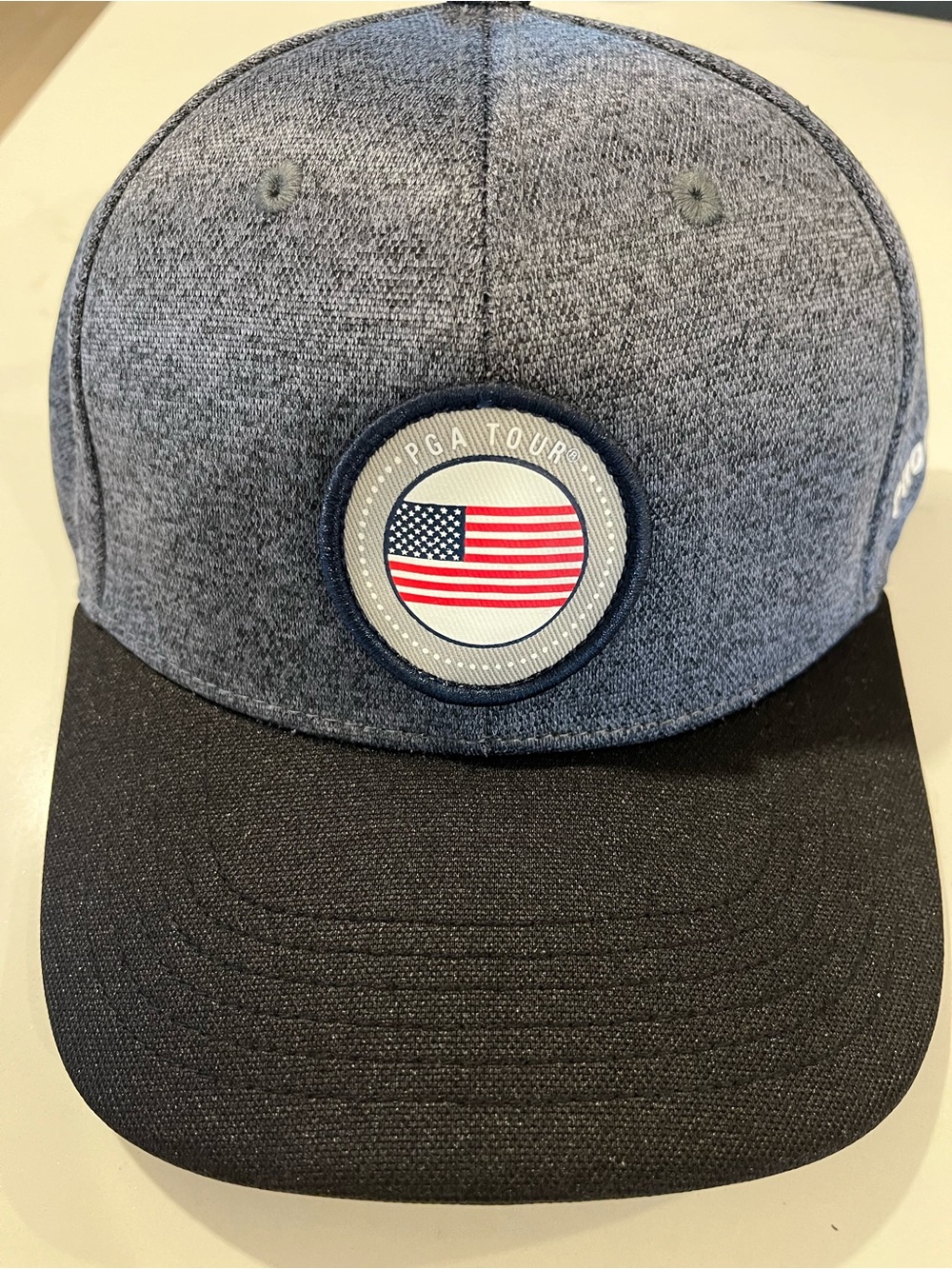 PGA Tour Heather Gray Crown with Black Brim Patch Hat NWT 🧢 ⛳️